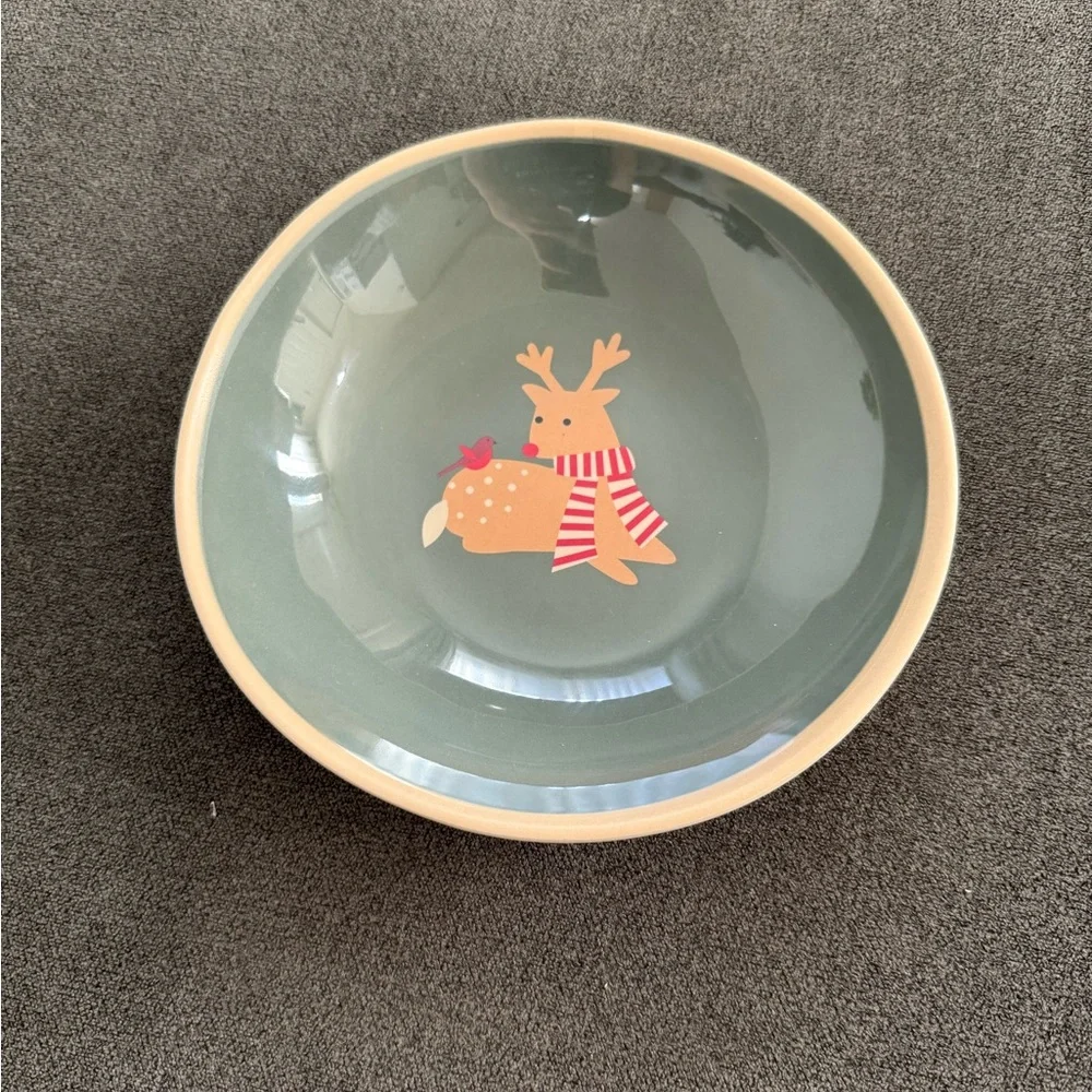 Crate & Barrell Joan Anderson Fair Isle Friends Kid's Melamine Bowl Set of 4